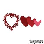 Лезвия от Sizzix - Framelits Die Set - Frame, Heart w/Crown, 3 шт - ScrapUA.com