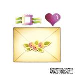 Ножи от Sizzix - Embosslits XL Die - Envelope, 2-D &amp; Seals - Конвертик с Печатями - ScrapUA.com