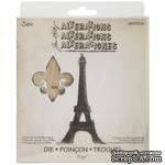 Лезвия Sizzix Bigz Die - Fleur de Lis &amp; Eiffel Tower, 2 шт. - ScrapUA.com