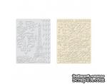 Папки для тиснения от Tim Holtz - Texture Fades Embossing Folders - Eiffel Tower and French Script Set - ScrapUA.com