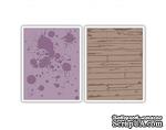Папки для тиснения от Sizzix - Tim Holtz Alterations - Texture Fades Embossing Folders 2 Pack - Ink Splats &amp; Wood Planks Set - ScrapUA.com