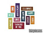 Ножи от Tim Holtz Alterations - Thinlits Die Set - Celebration Words - Block, 13 шт - ScrapUA.com