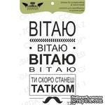 Акриловый штамп Lesia Zgharda T362 Вітаю, ти скоро станеш татком, размер 3,4х6 см - ScrapUA.com