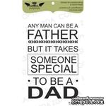 Акриловый штамп Lesia Zgharda TA081 Any man can be a father..., размер 3,9х5,8 см - ScrapUA.com