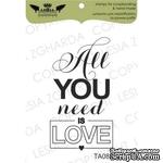 Акриловый штамп Lesia Zgharda TA088 All you need is love, размер 2,7х4,9 см - ScrapUA.com