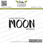 Акриловый штамп Lesia Zgharda I love you to the MOON and back TA141 - ScrapUA.com