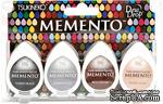 Набор чернил для штампинга Tsukineko - Memento Dew Drops - Stone Mountain, 4 шт. - ScrapUA.com