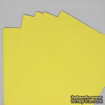 Двусторонний лист бумаги, цвет лимонный, размер А4, 120гр/м.кв - ScrapUA.com