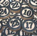 Набор украшений от Maya Road - Wood Bingo Calendar Numbers (адвент календарь), цвет черный, 31 шт. - ScrapUA.com