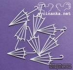 Маска-шаблон от Wycinanka - Зонтики, 14,5 x 15 см - ScrapUA.com