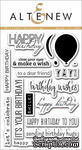 Набор штампов от Altenew - Birthday Greetings - Поздравления с днем Рождения, 17 шт - ScrapUA.com