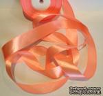 Атласная лента Peach, цвет персиковый, ширина 24 мм, длина 90 см - ScrapUA.com